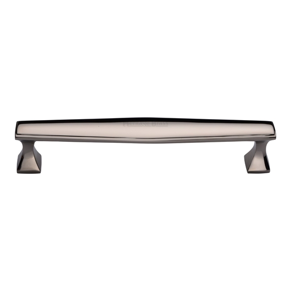 C0334 160-PNF • 160 x 177 x 35mm • Polished Nickel • Heritage Brass Art Deco Cabinet Pull Handle